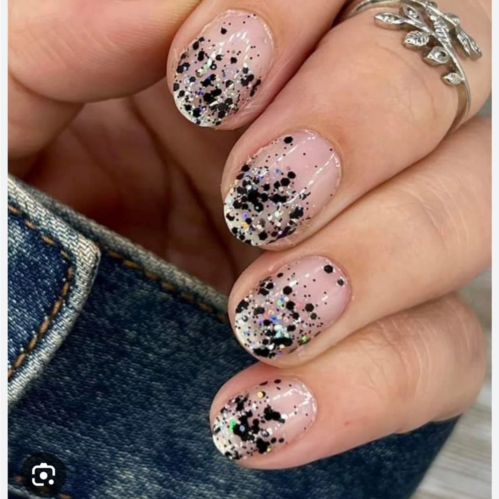 *Retired* Color Street: No Holding Black | Goth Glitter Sparkles Party Dark